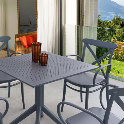 Sky Square Table 31 inch Dark Gray