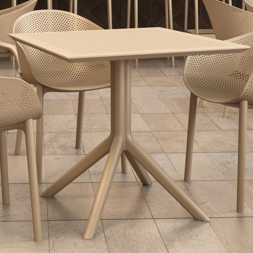 Sky Square Table 31 inch Taupe