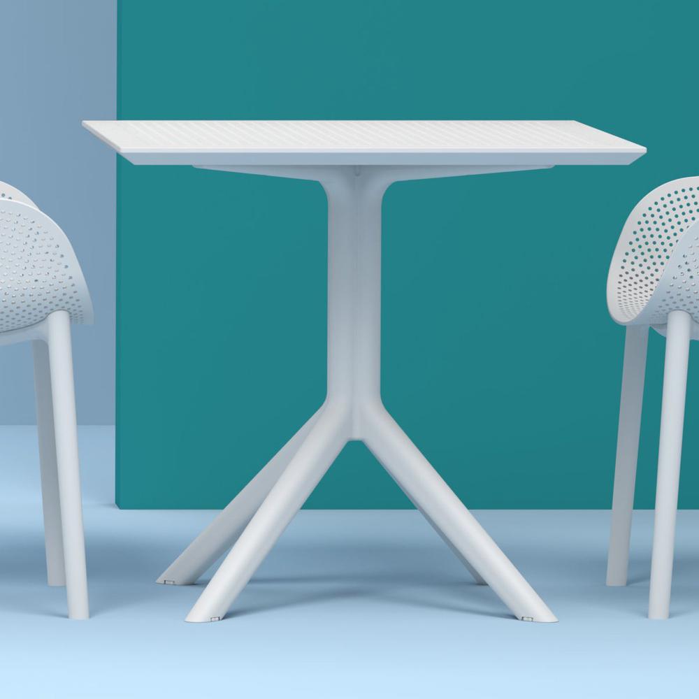 Sky Square Table 31 inch White