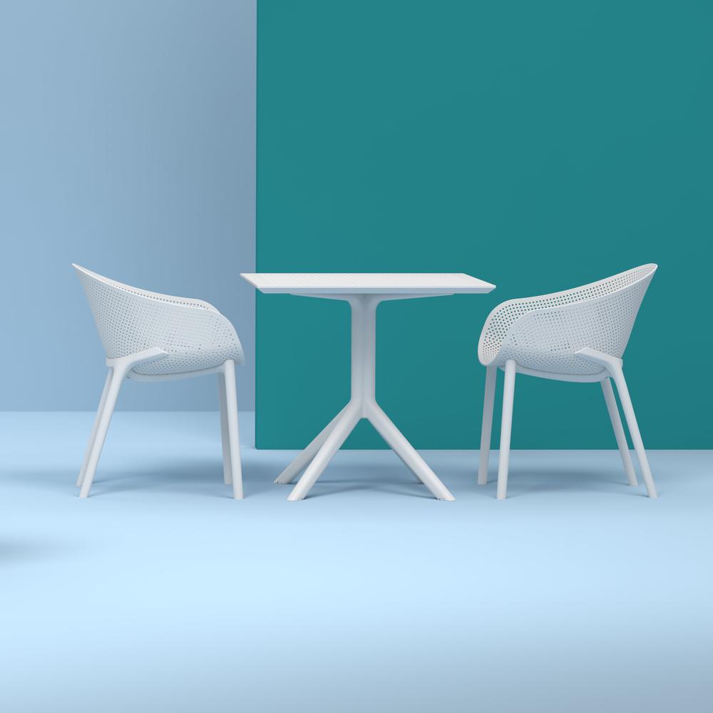 Sky Square Table 31 inch White