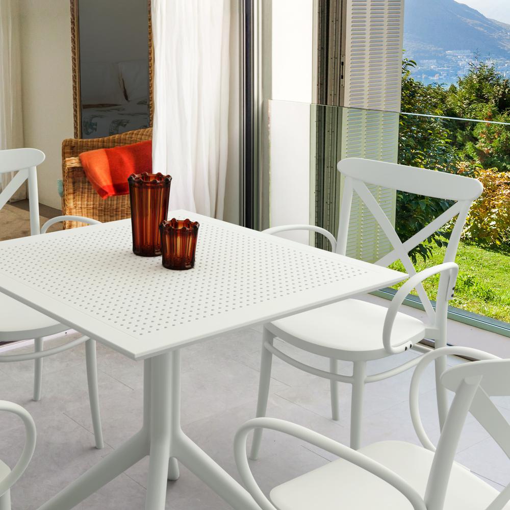 Sky Square Table 31 inch White
