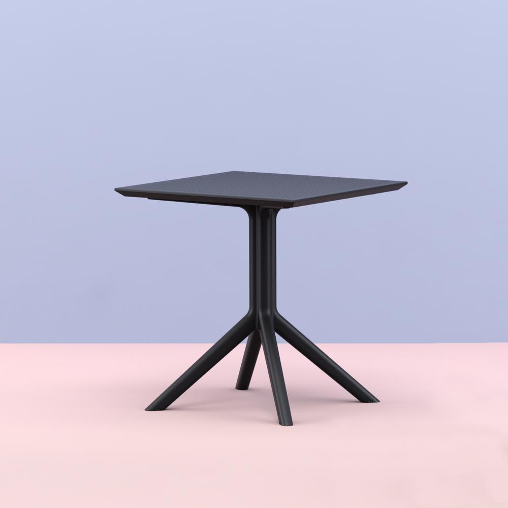 Sky Square Table 27 inch Black