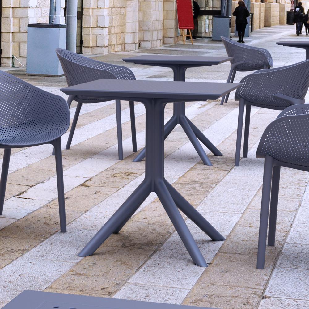 Sky Square Table 27 inch Dark Gray