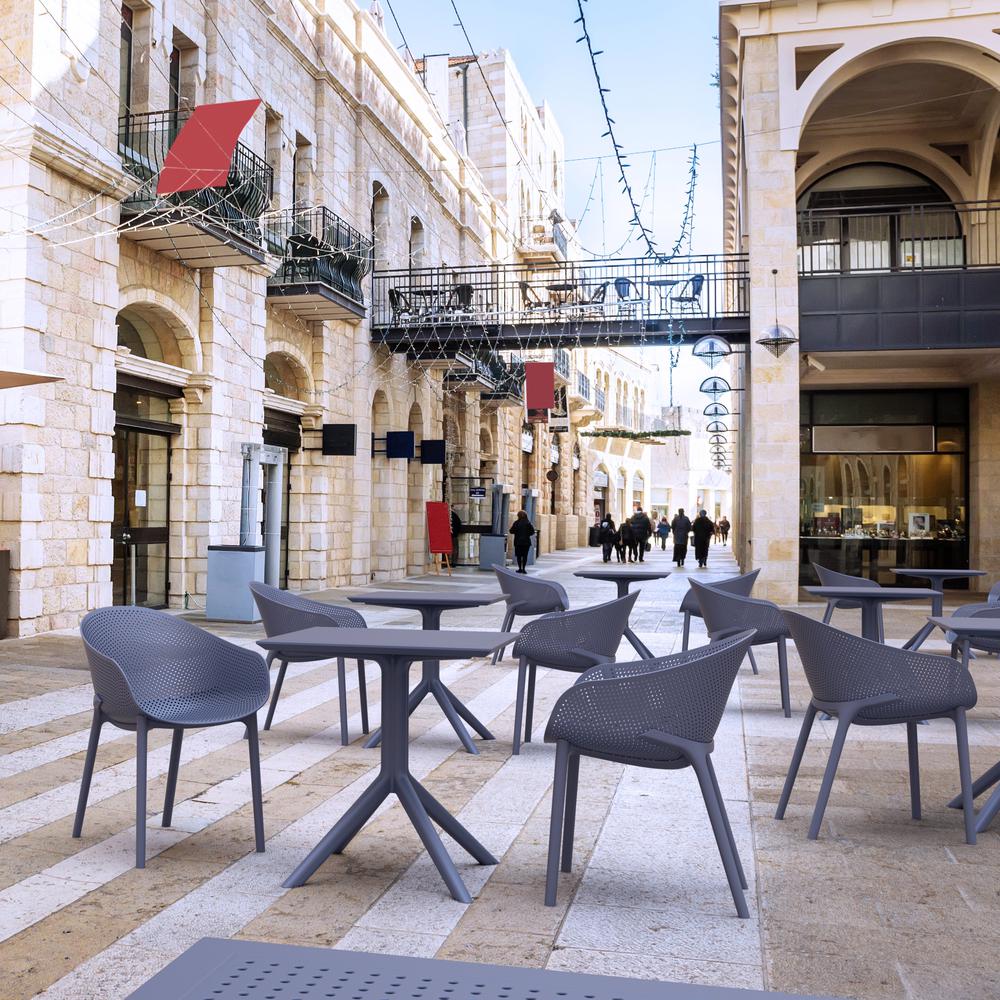 Sky Square Table 27 inch Dark Gray