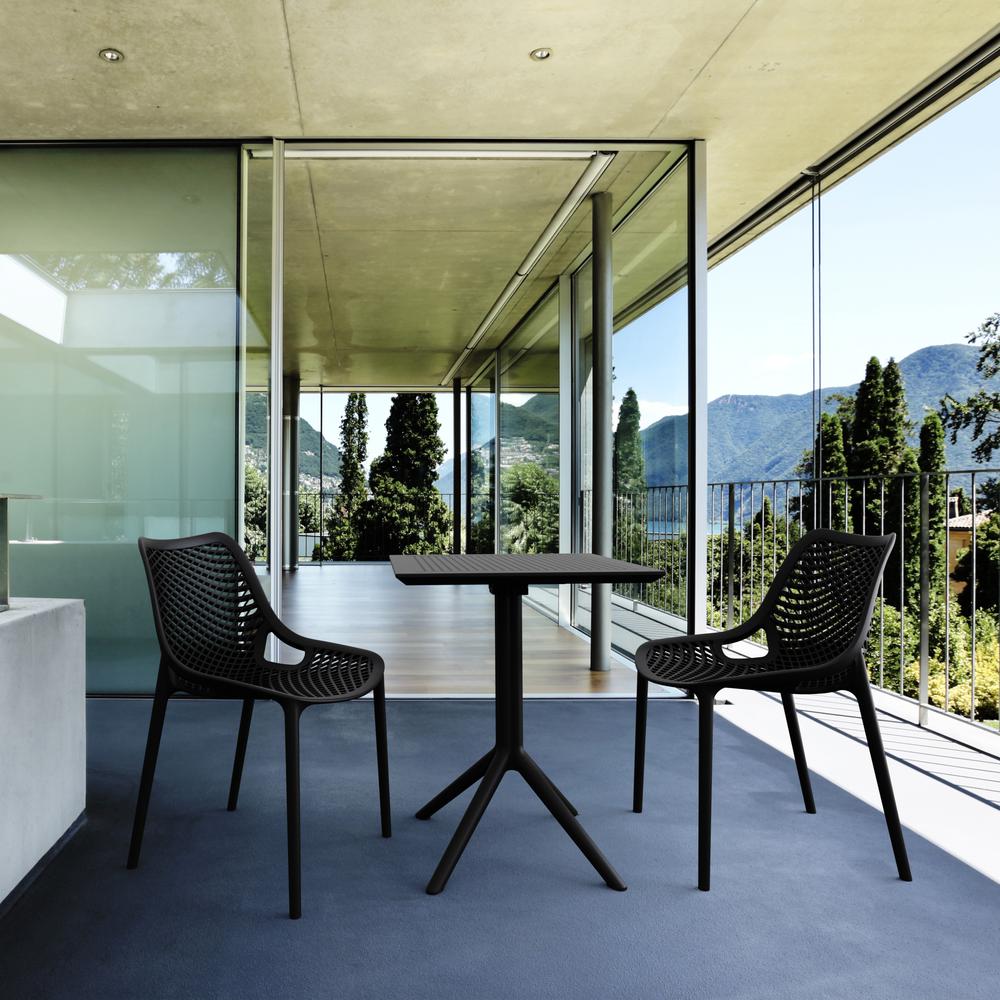 Sky Square Folding Table 24 inch Black