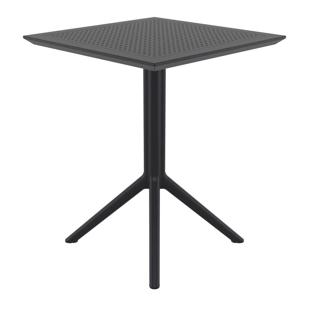 Sky Square Folding Table 24 inch Black