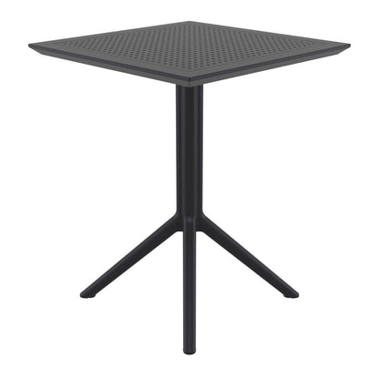 Sky Square Folding Table 24 inch Black