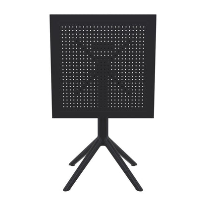 Sky Square Folding Table 24 inch Black