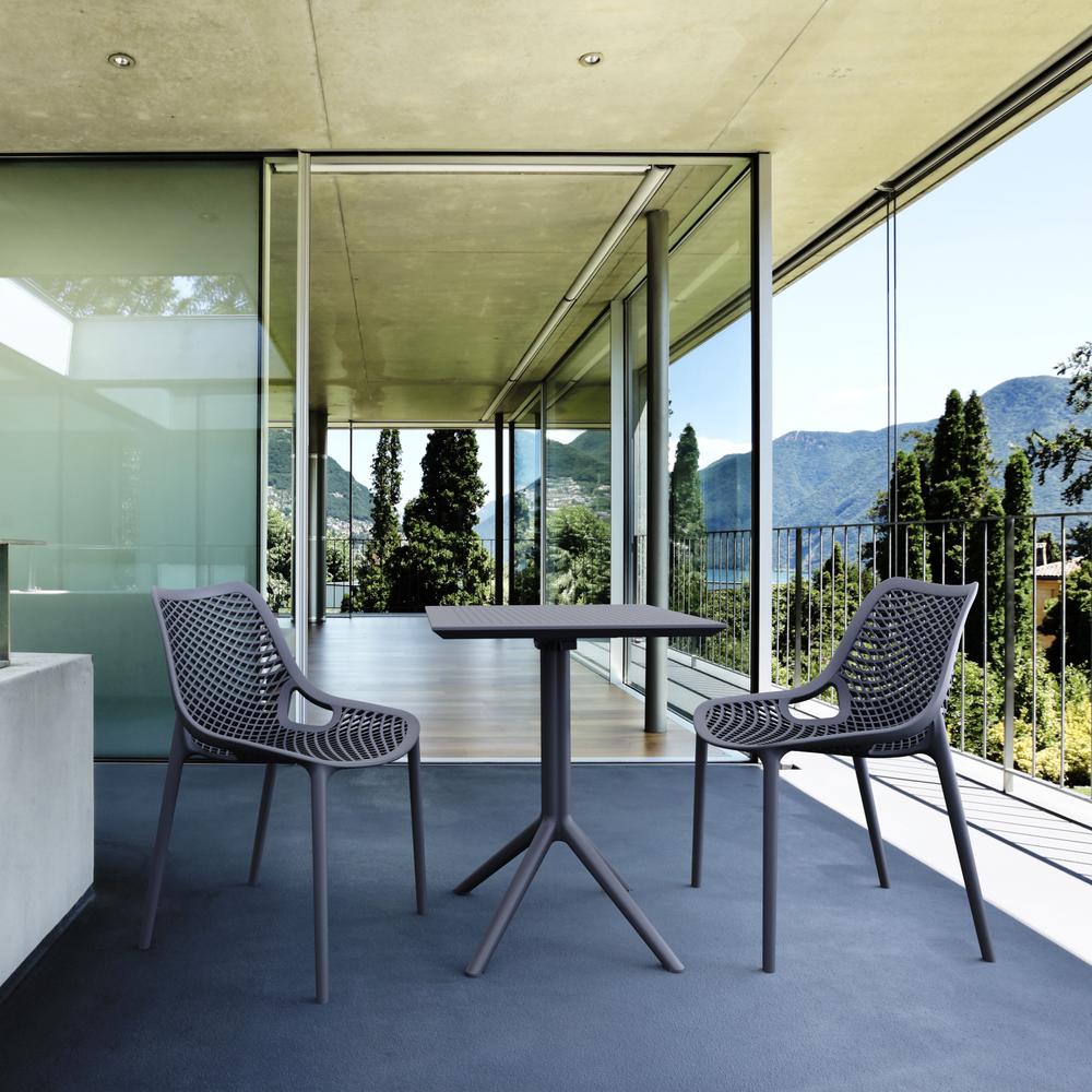 Sky Square Folding Table 24 inch Dark Gray