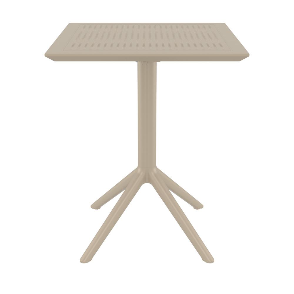 Sky Square Folding Table 24 inch Taupe