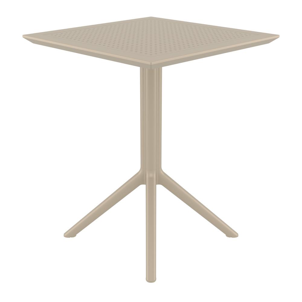 Sky Square Folding Table 24 inch Taupe