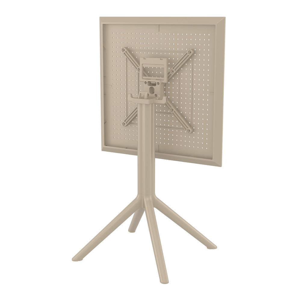 Sky Square Folding Table 24 inch Taupe
