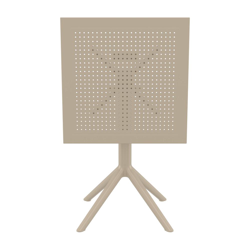 Sky Square Folding Table 24 inch Taupe