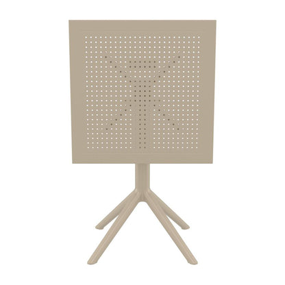 Sky Square Folding Table 24 inch Taupe