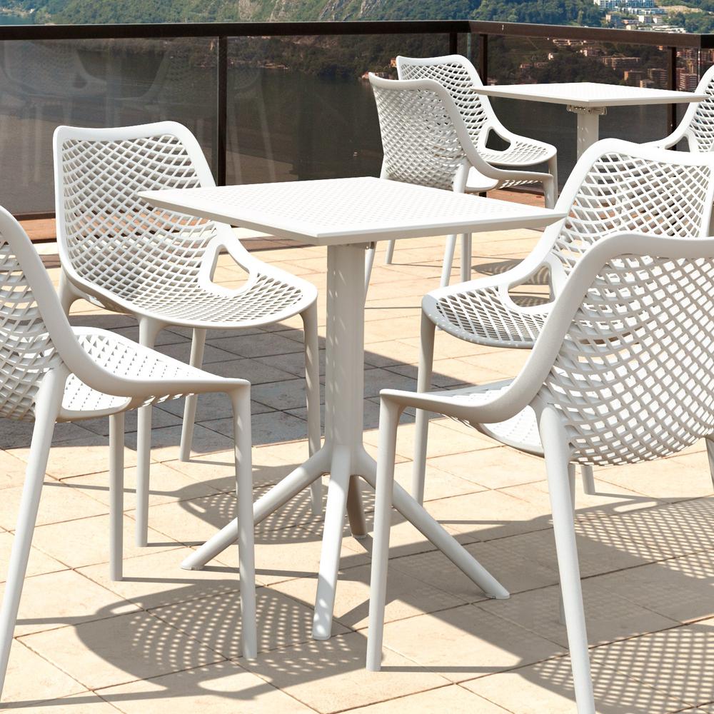 Sky Square Folding Table 24 inch White