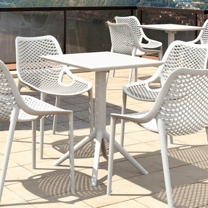 Sky Square Folding Table 24 inch White
