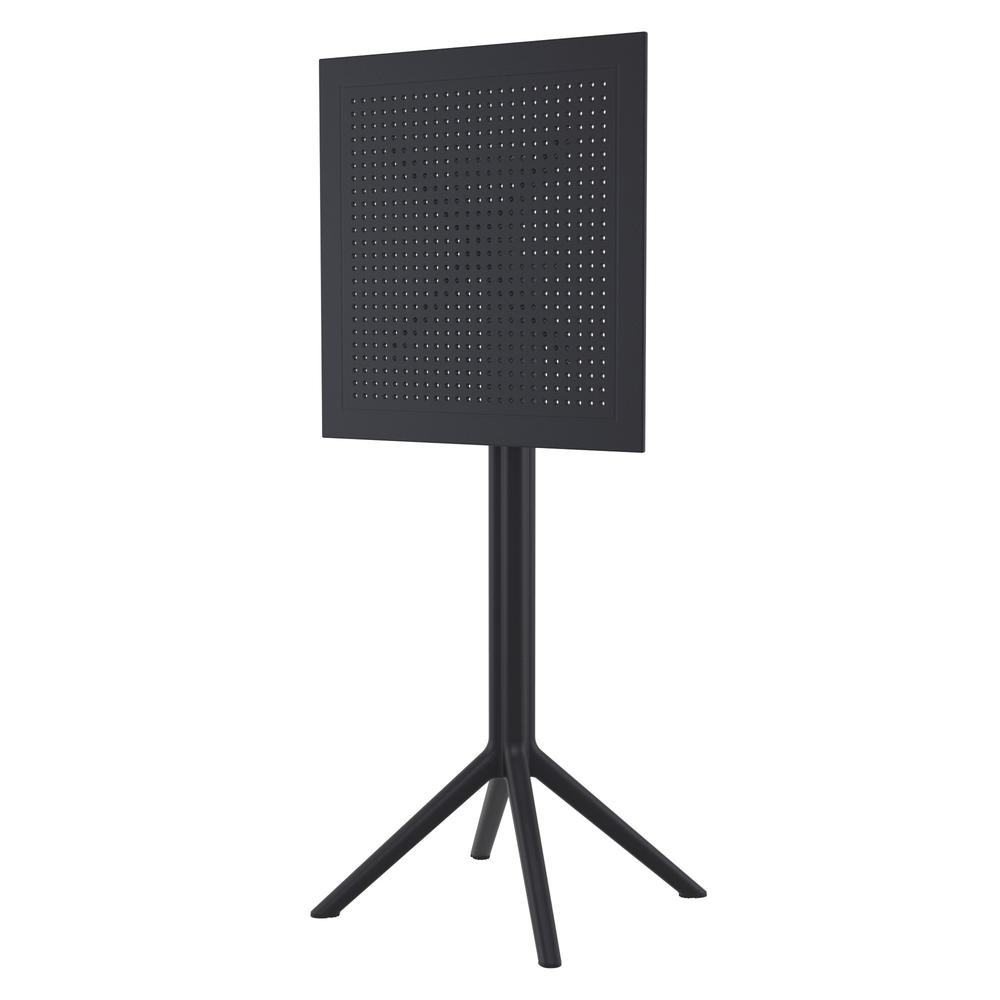 Sky Ares Square Bar Set with 2 Barstools Black