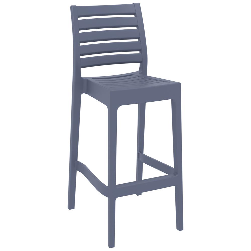 Sky Ares Square Bar Set with 2 Barstools Dark Gray