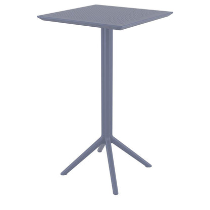 Sky Ares Square Bar Set with 2 Barstools Dark Gray
