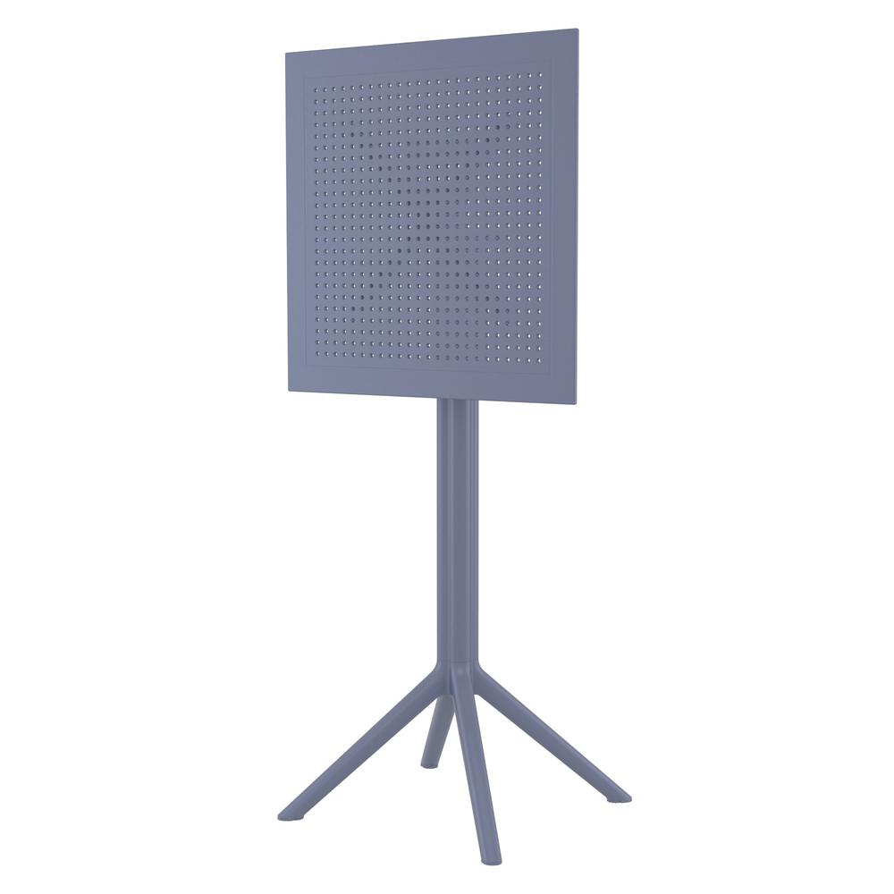 Sky Ares Square Bar Set with 2 Barstools Dark Gray