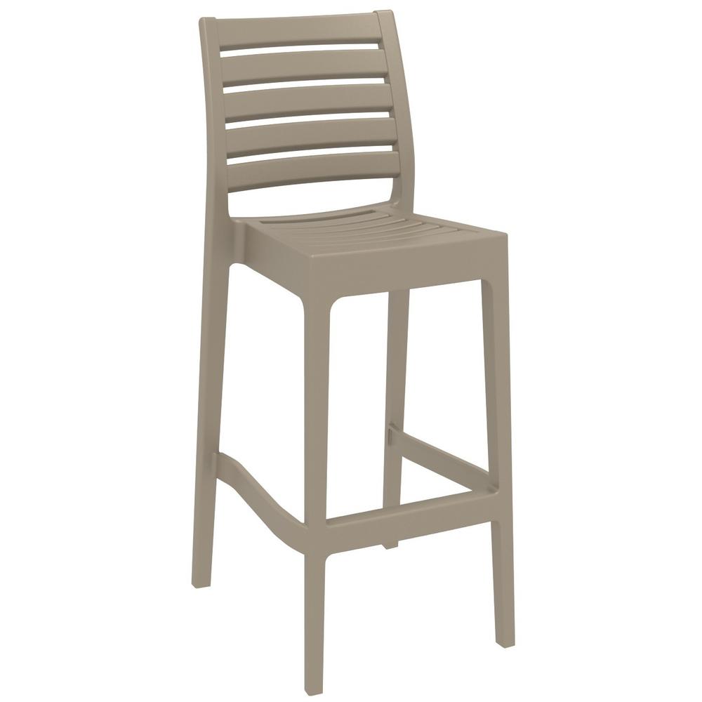 Sky Ares Square Bar Set with 2 Barstools Taupe