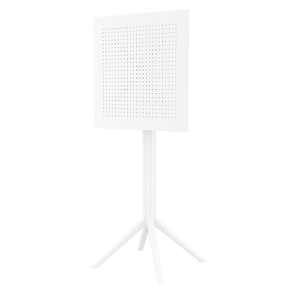 Sky Air Square Bar Set with 2 Barstools White