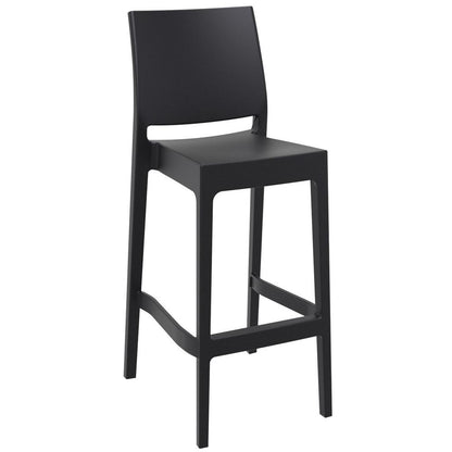 Sky Maya Square Bar Set with 2 Barstools Black