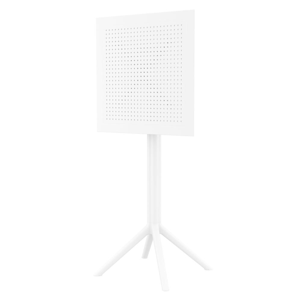 Sky Marcel Square Bar Set with 2 Barstools White