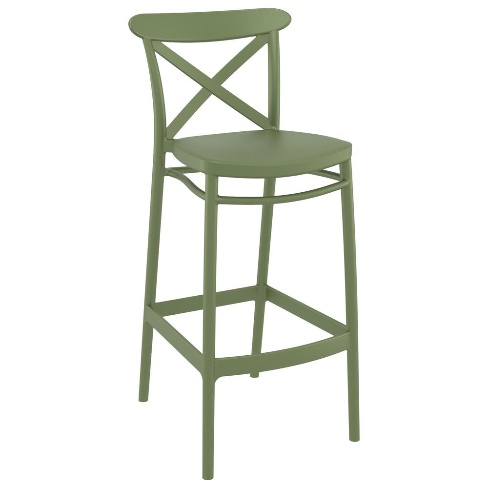 Sky Cross Square Bar Set with 2 Barstools Olive Green