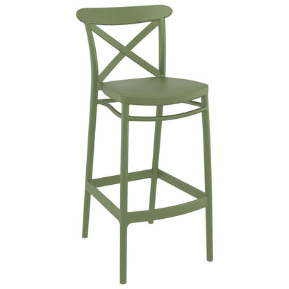 Sky Cross Square Bar Set with 2 Barstools Olive Green