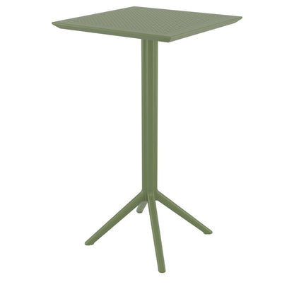 Sky Cross Square Bar Set with 2 Barstools Olive Green