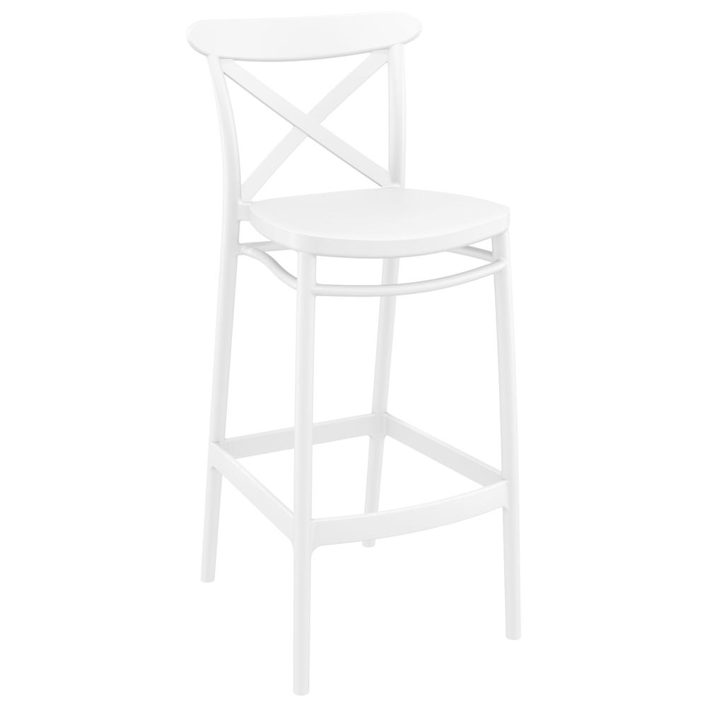 Sky Cross Square Bar Set with 2 Barstools White