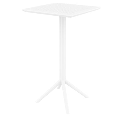 Sky Cross Square Bar Set with 2 Barstools White