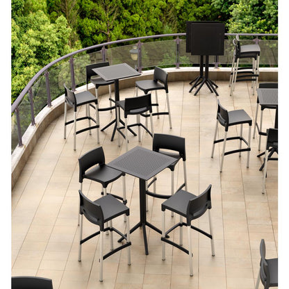 Sky Square Folding Bar Table 24 inch Black