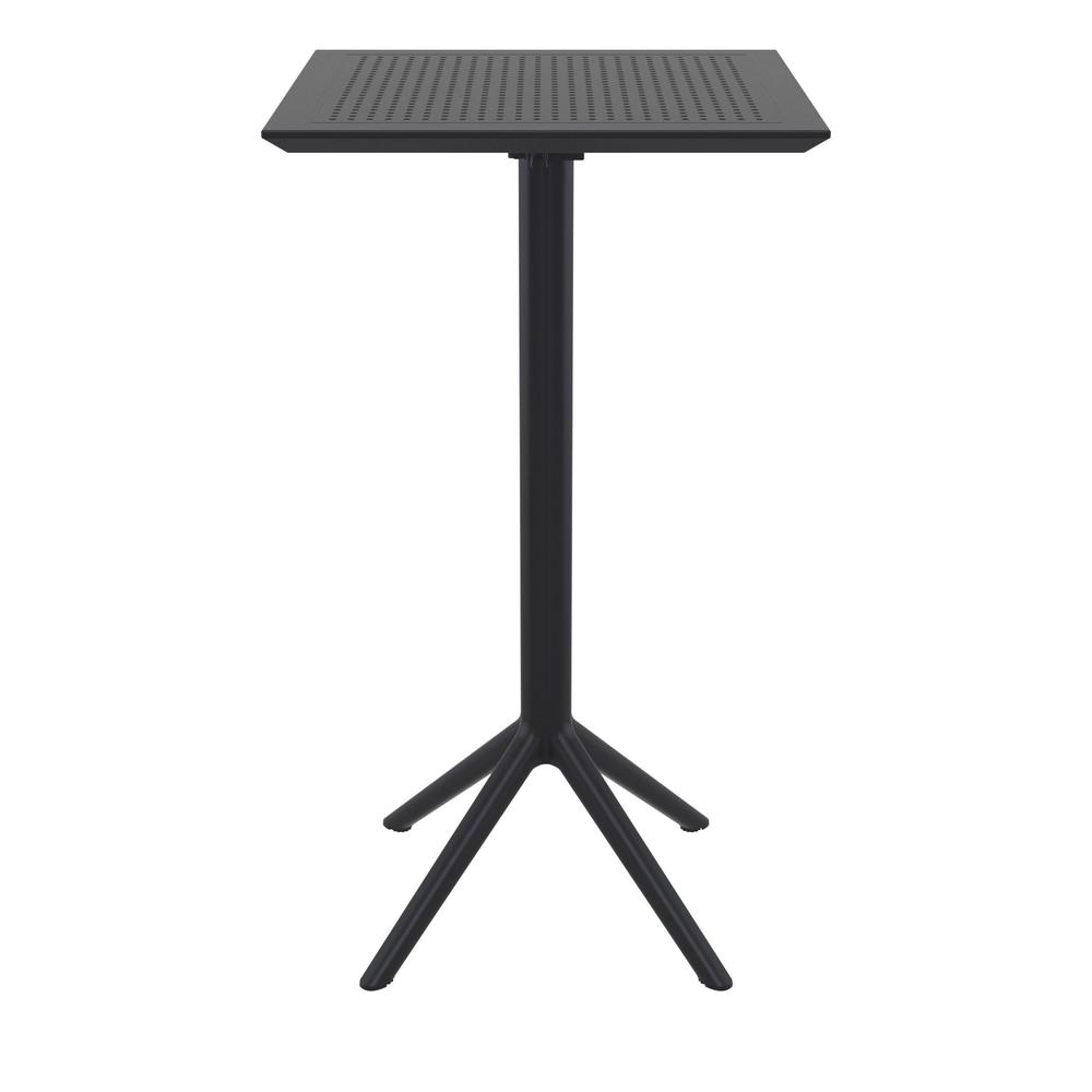 Sky Square Folding Bar Table 24 inch Black