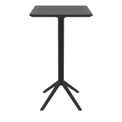 Sky Square Folding Bar Table 24 inch Black