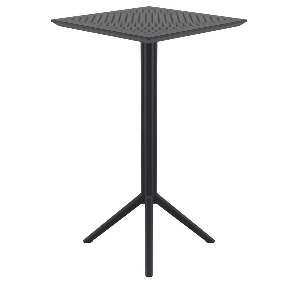 Sky Square Folding Bar Table 24 inch Black