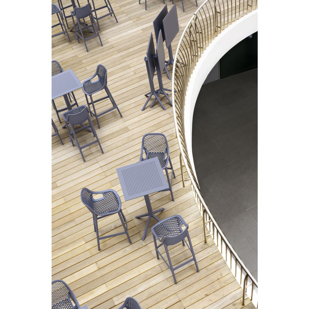 Sky Square Folding Bar Table 24 inch Dark Gray
