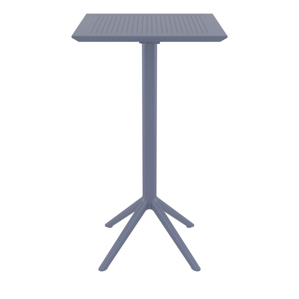 Sky Square Folding Bar Table 24 inch Dark Gray