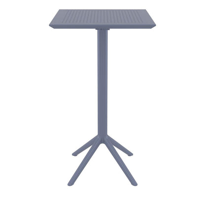 Sky Square Folding Bar Table 24 inch Dark Gray