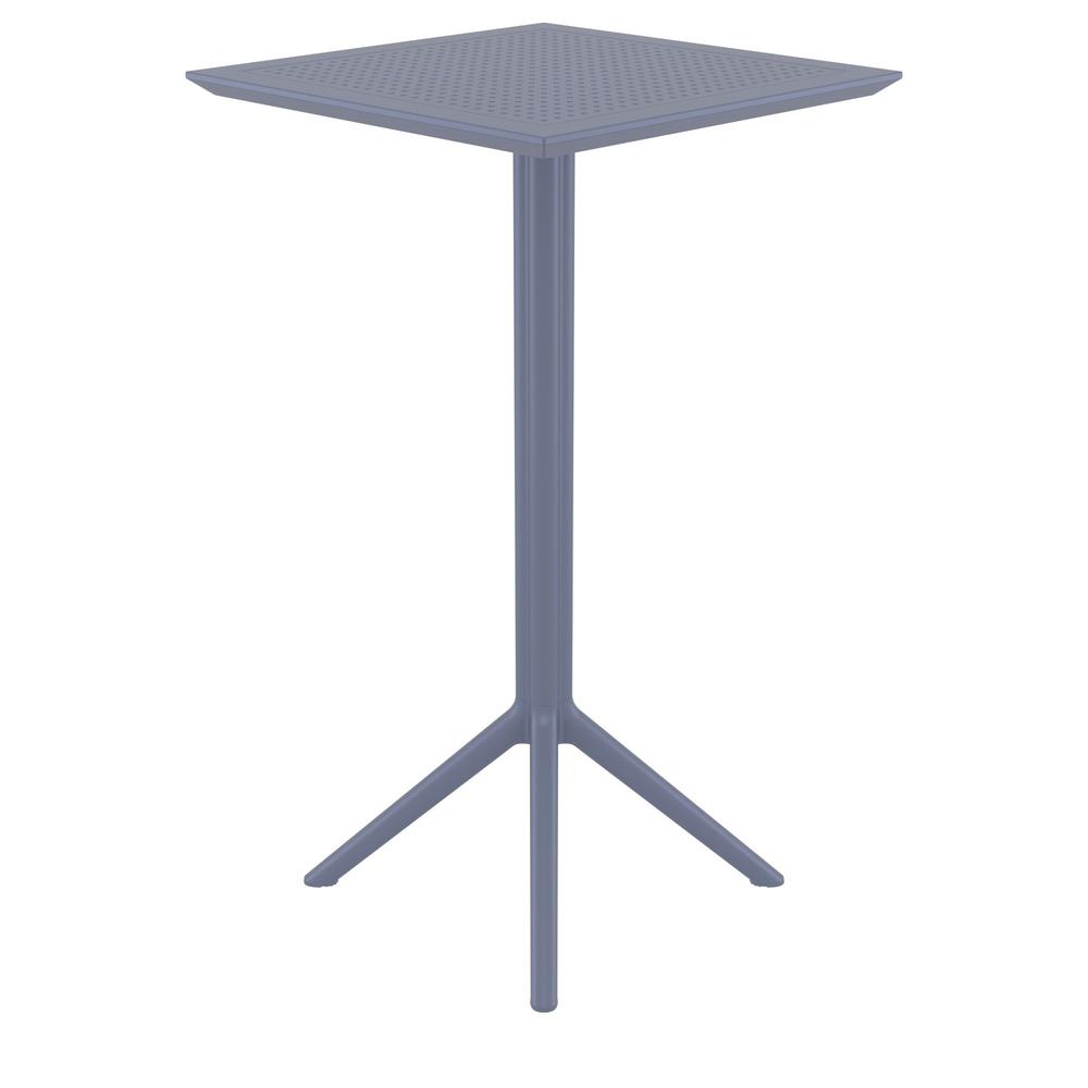 Sky Square Folding Bar Table 24 inch Dark Gray