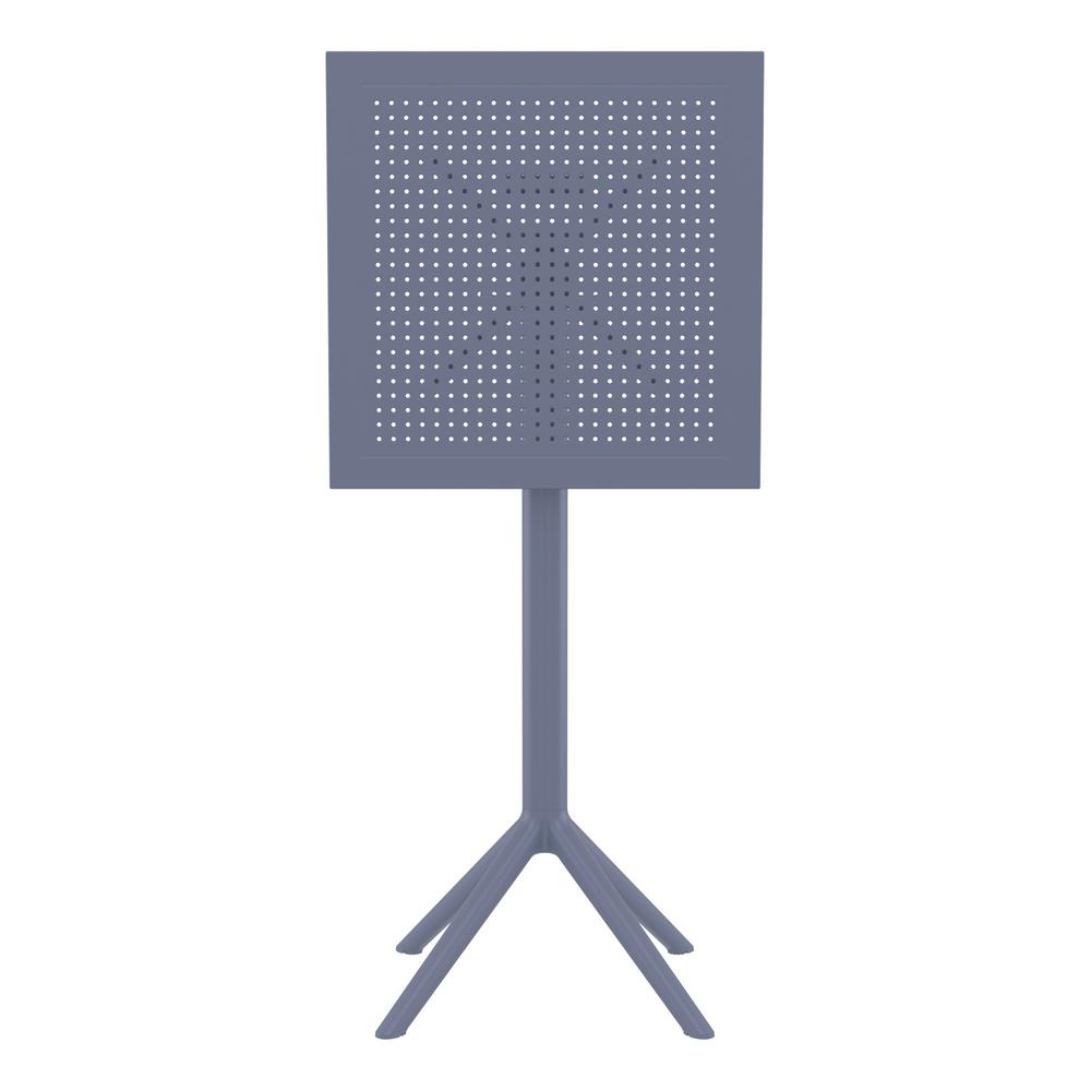 Sky Square Folding Bar Table 24 inch Dark Gray