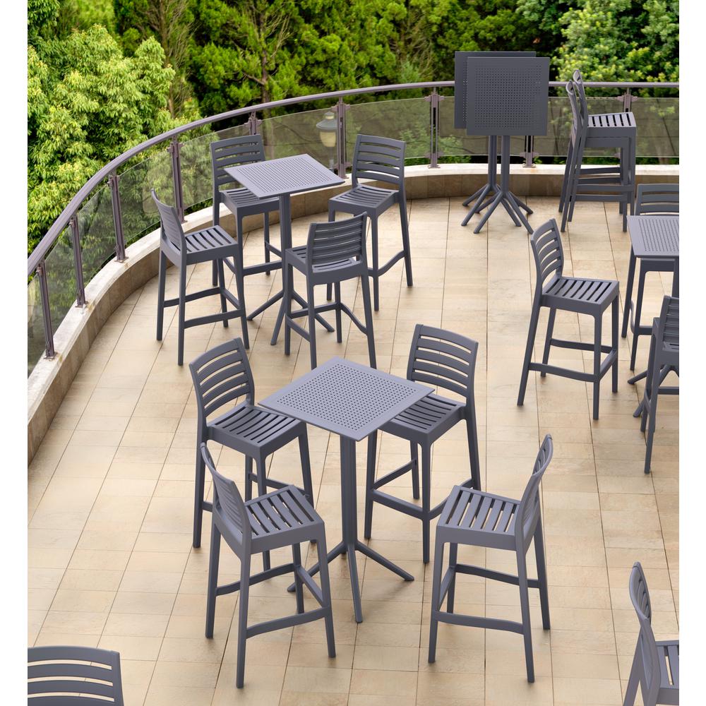 Sky Square Folding Bar Table 24 inch Dark Gray