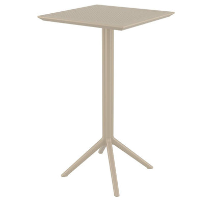 Sky Square Folding Bar Table 24 inch Taupe