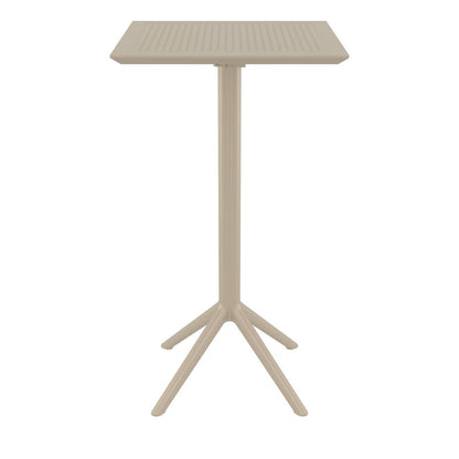 Sky Square Folding Bar Table 24 inch Taupe
