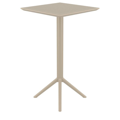 Sky Square Folding Bar Table 24 inch Taupe