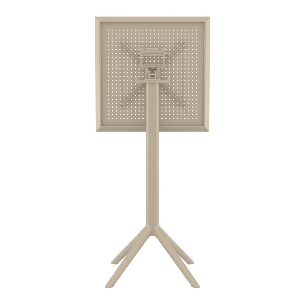 Sky Square Folding Bar Table 24 inch Taupe
