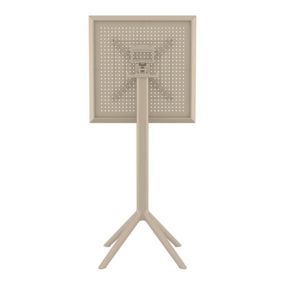 Sky Square Folding Bar Table 24 inch Taupe