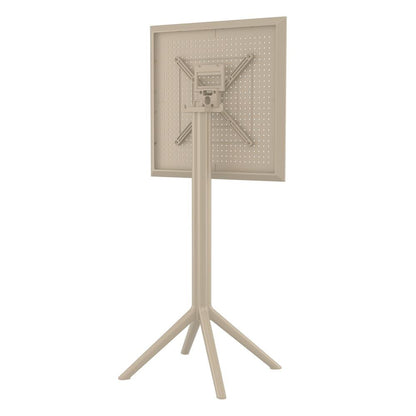 Sky Square Folding Bar Table 24 inch Taupe