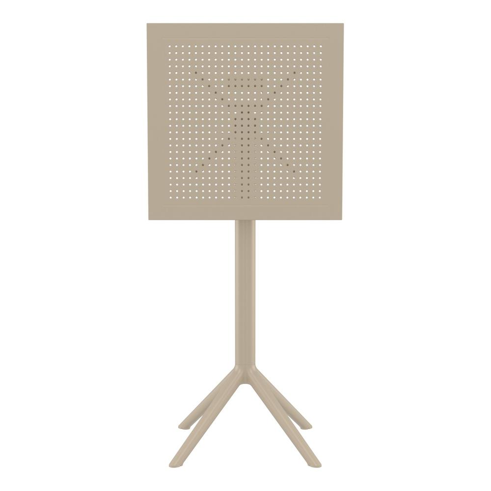 Sky Square Folding Bar Table 24 inch Taupe